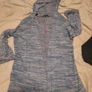 Candy couture blue hooded cardigan